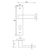 Tay nắm gạt đế dài Hafele 903.98.463