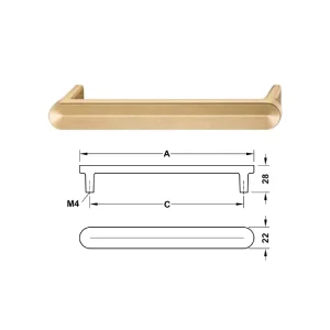 Tay nắm tủ Hafele Model H2110