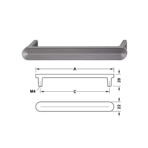 Tay nắm tủ Hafele Model H2110