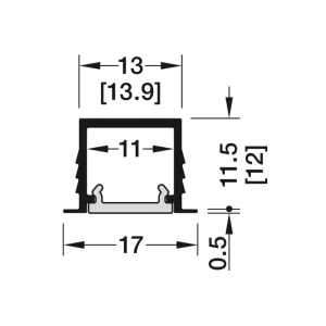 Thanh dẫn đèn lắp âm 1103 Hafele 833.95.722