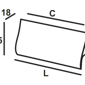 Tay nắm tủ Hafele, màu bạc 160 x 200mm 110.71.953