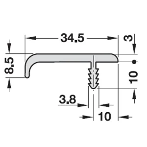 Tay nắm dạng thanh nhôm Häfele 126.15.900