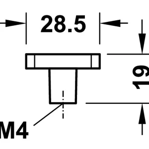 Tay nắm tủ tròn Hafele Đen 132.08.635