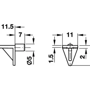 Bas đỡ kệ bằng nhựa Häfele 283.63.715