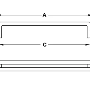Tay nắm tủ Hafele Trắng mờ 170x28mm 110.34.706