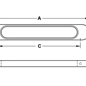 Tay nắm tủ Hafele Chrome bóng 196x30mm 110.34.216