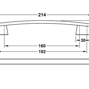 Tay nắm tủ Hafele Chrome bóng 110.34.227