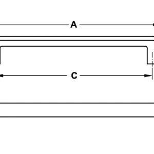 Tay nắm tủ Hafele Chrome bóng 146x28mm 110.34.265
