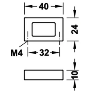 Tay nắm tủ Hafele Chrome bóng 40x24mm 110.34.271