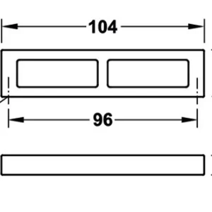 Tay nắm tủ Hafele Chrome bóng 104x24mm 110.34.274