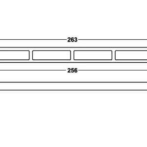 Tay nắm tủ Hafele Nicken mờ 263x24mm 110.34.679