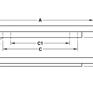 Tay nắm tủ Hafele Chrome bóng 80x24mm 110.35.281