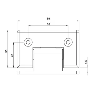 Bản lề kính – tường 90 độ Hafele 499.05.850