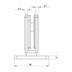 Bản lề kính – tường 90 độ Hafele 499.05.850