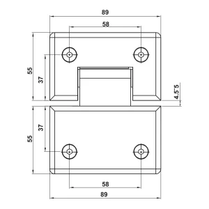 Bản lề kính – kính 180 độ Hafele 499.05.853