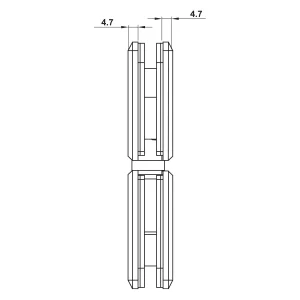 Bản lề kính – kính 180 độ Hafele 499.05.853
