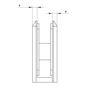 Kẹp kính tường 90 độ Hafele 499.05.860