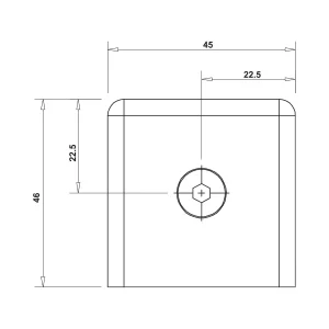 Kẹp kính tường 90 độ Hafele 499.05.860
