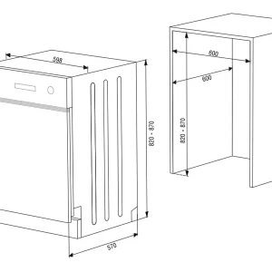 Máy rửa chén âm bán phần Häfele HDW-HI60B 533.23.210