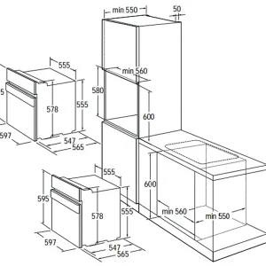 Lò nướng âm tủ Hafele HO-T60A 535.00.300