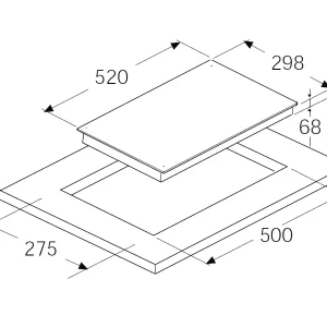 Bếp từ Hafele 2 vùng nấu HC-I302B 536.01.670
