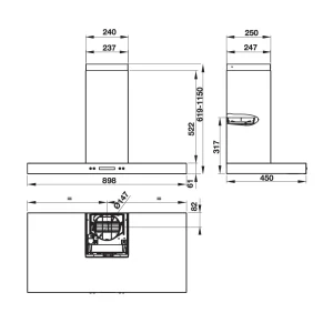 Máy hút mùi gắn tường Häfele 90cm HH-WI90B 539.81.175