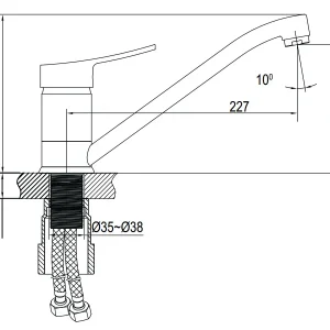 Vòi rửa chén Häfele HF-C221V 566.32.221
