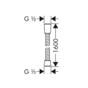 Dây sen Sensoflex Metal 1.60m 589.29.902