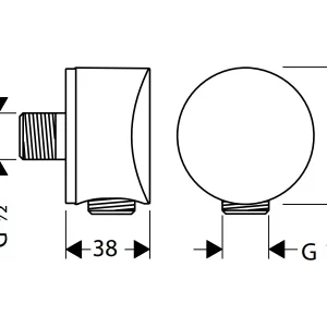 Phụ kiện cấp nước cho sen tay Hansgrohe 589.30.814