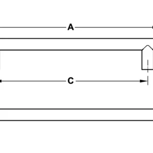 Tay nắm tủ Hafele, Chrome bóng 186 x 31mm 106.60.214