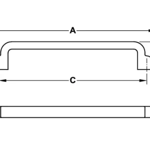 Tay nắm tủ Hafele, màu đồng cổ 148x30mm 106.61.043