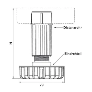 Chân tủ có điều chỉnh độ cao 150mm 637.76.325
