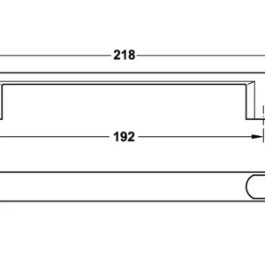 Tay nắm tủ Hafele Mạ chrome bóng, trắng 106.69.257