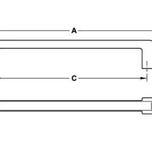 Tay nắm tủ Hafele Chrome bóng 227x35mm 106.69.267