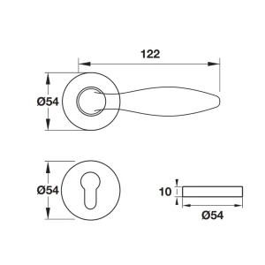 Tay nắm gạt Häfele 902.92.926