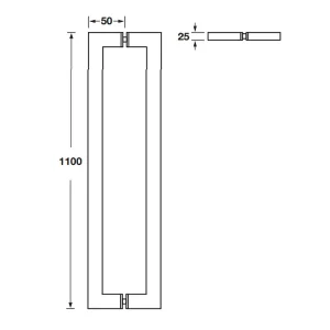 Tay nắm kéo đẩy Hafele 1100mm 903.02.000
