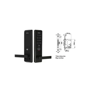 Khóa điện tử Hafele EL7200-TC 912.05.715 – Thân khóa lớn