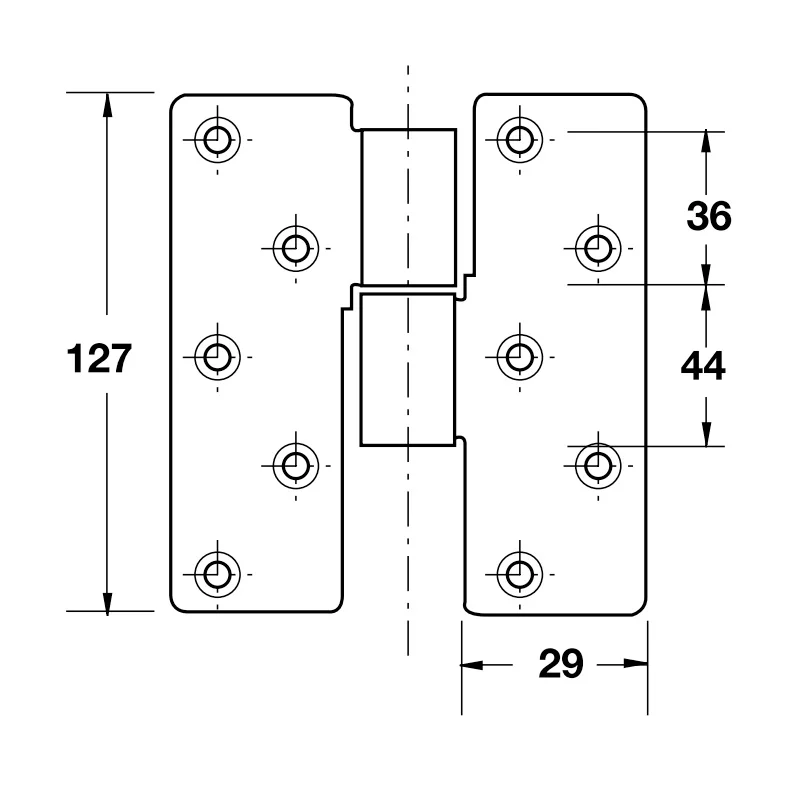 Bản lề trục giữa Häfele 926.51.009 2 Bản lề trục giữa Häfele 926.51.019