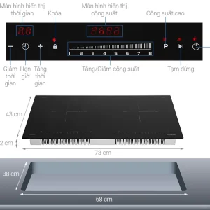 Bếp từ 2 vùng nấu Hafele HC-I2732A 536.61.726