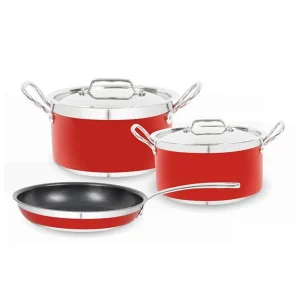 Bộ nồi chảo màu đỏ Hafele 531.08.042
