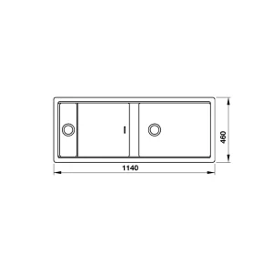 Chậu đá Hafele 1140mm Workstation HS19-GKD2S120 570.35.340