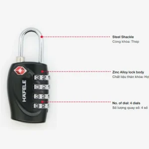 Ổ khoá số du lịch DIY Häfele 482.09.006