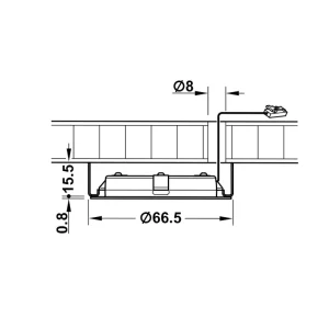 Nắp che lắp nổi hình tròn Hafele 833.72.803
