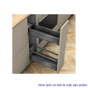 Bộ ray hộp Blum SPACE TWIN MERIVOBOX R1-R2 xám đậm 1165257