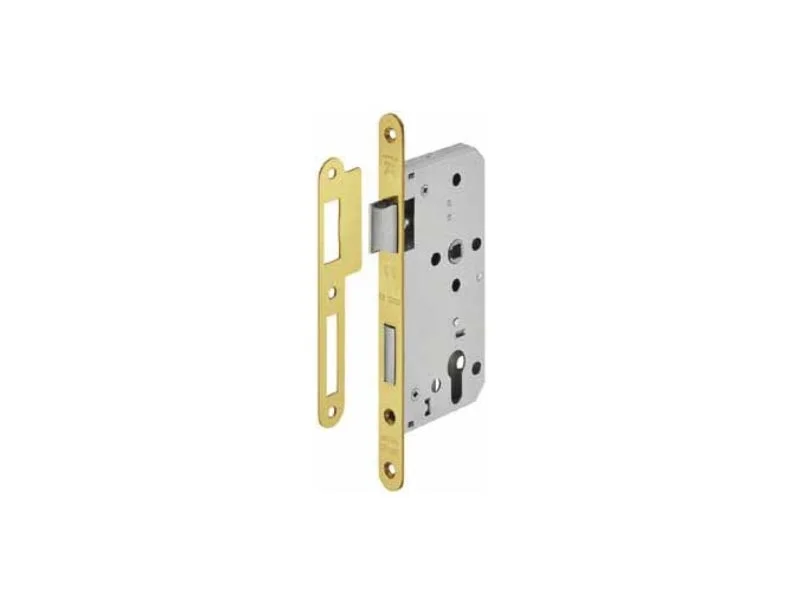 Thân khóa lưỡi gà chốt chết Hafele E55/72A Đồng bóng 911.02.154