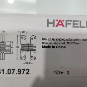 Bản lề âm Hafele không điều chỉnh 341.07.972