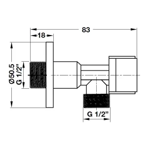 Van khóa nước đơn Hafele 495.61.250