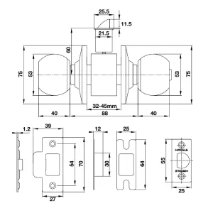 Khóa tay tròn màu đồng bóng DIY Häfele 489.93.132