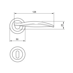Tay nắm gạt WIND cửa vệ sinh Hafele 901.79.103