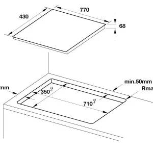 Bếp từ 3 vùng nấu Hafele HC-IF77A 536.61.555